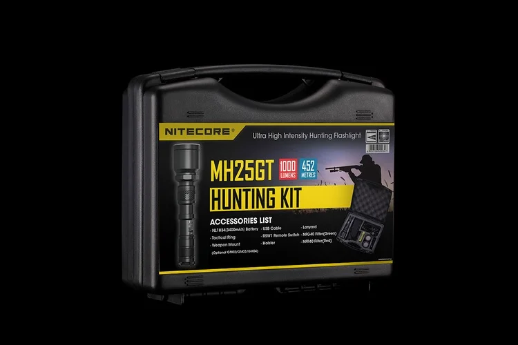 NITECORE 1000 люменов CREE XP-LH светодиодный MH25GT Охотничий комплект снаряжение для охоты, для силовых сил, военный поисковый фонарь, набор фонарей