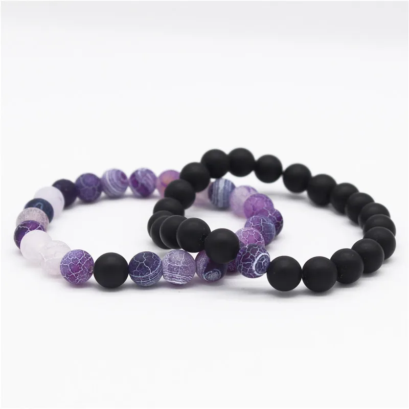 Браслеты с бусинами из натурального камня для мужчин и женщин дистанционные