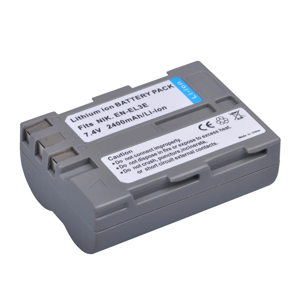 2x2400mAh EN-EL3E EN EL3E EN-EL3e батарея ENEL3E + двойное зарядное устройство USB для камеры Nikon D30 D50