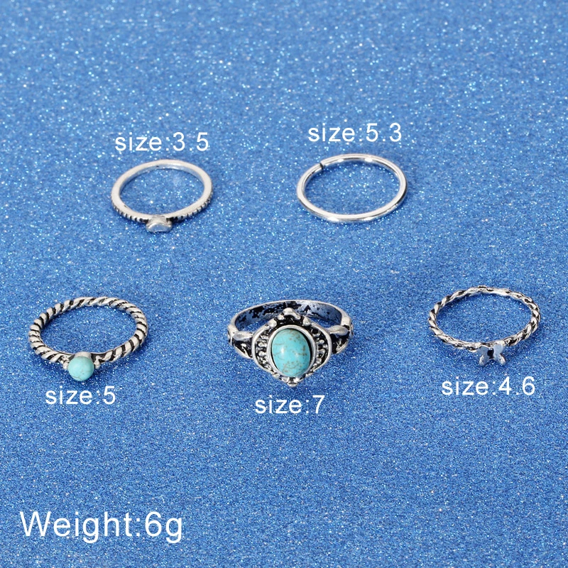 Женское кольцо с голубым камнем Anillos тибетская Серебряная бабочка ювелирный