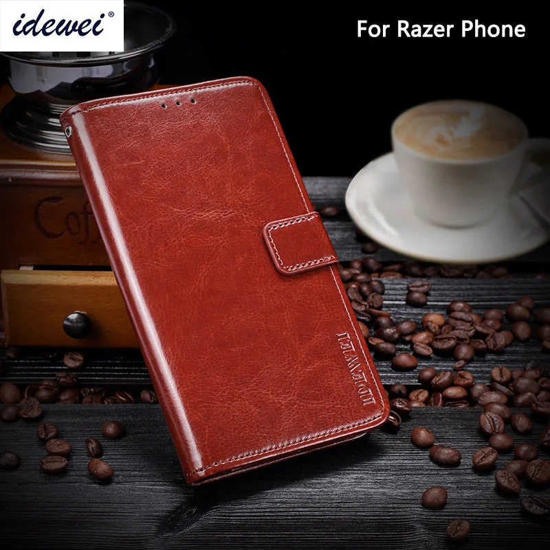 IDEWEI для Razer чехол телефона роскошный кожаный защитный флип кейс кошелек 5
