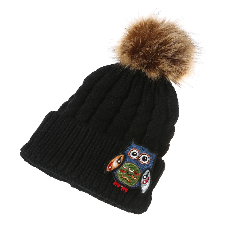Новая серия вязаных шапок ULGEN ручной работы с совами женские зимние шапки