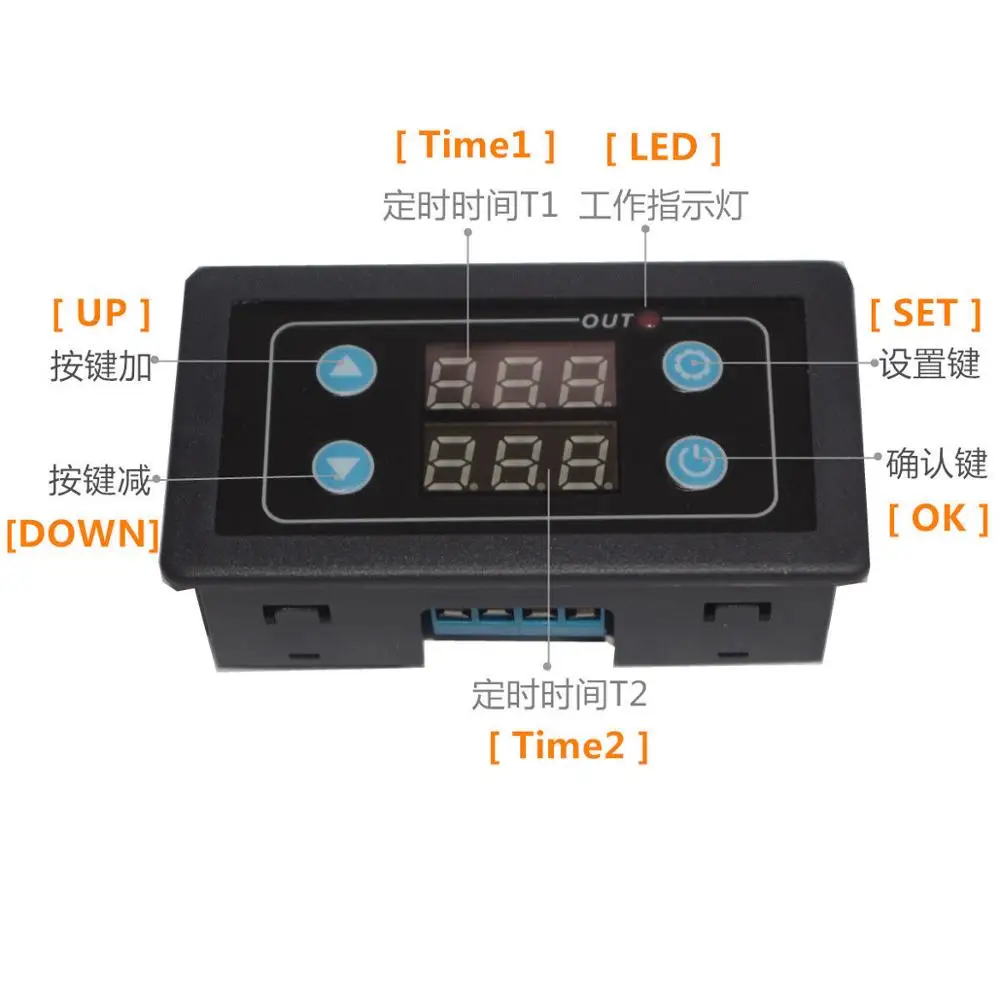 Digital Controller time relay timing delay cycle control Switch 12V 24V 110-220v | Электроника
