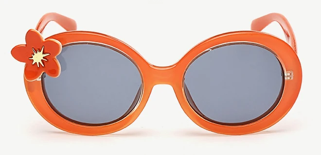 Orange Модная детская одежда солнцезащитные очки мальчики девочки дети, поляризованные солнцезащитные очки, очки для использования с цветочным рисунком очки UV400 очки Lunettes De Soleil Pour Enfant - Цвет линз: Orange