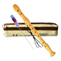 qimei high quality 8 hole german alto wooden recorder environmental grade wooden clarinet f key flute musical instrument