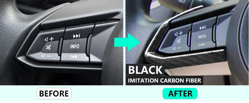 Для Mazda 3 Axela 2014 2015 2016 2017 2018 BM BN хромированное углеродное волокно чехол на руль