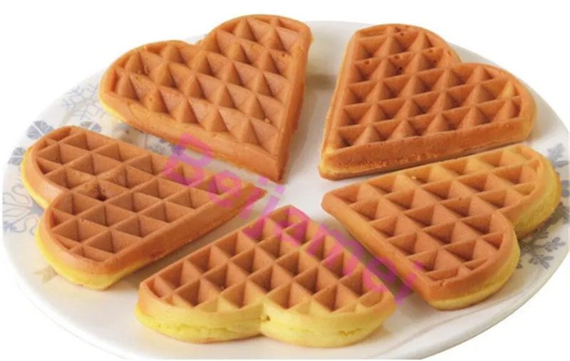 BEIJAMEI Restaurant Electric Heart Shape Waffle Maker Machine 110v 220v Commercial Mini Waffles | Бытовая техника
