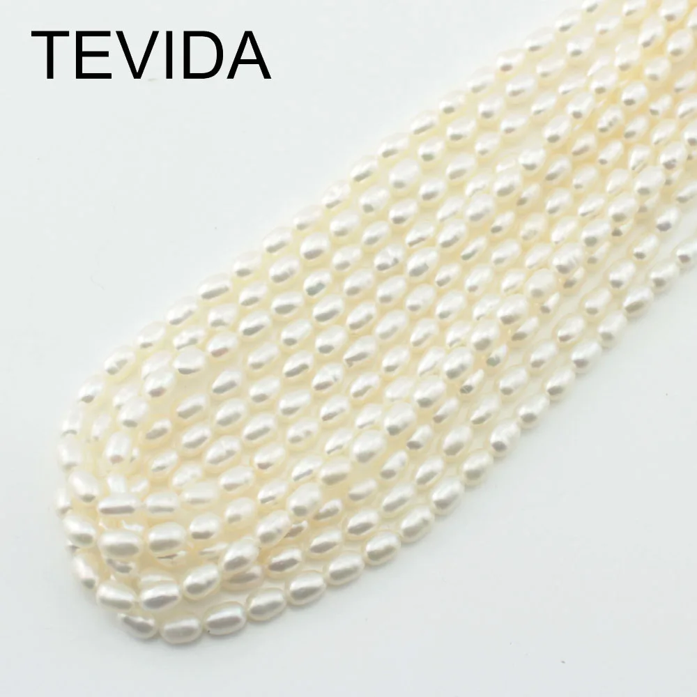 Tevida Q44 2x37 см натуральные пресноводной/рисовые типизированные/жемчужные шарики/DIY