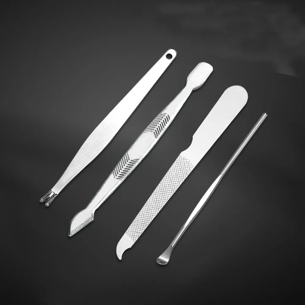 Набор из 16 стальных инструментов для ногтей ложка стрижки инструмент маникюра