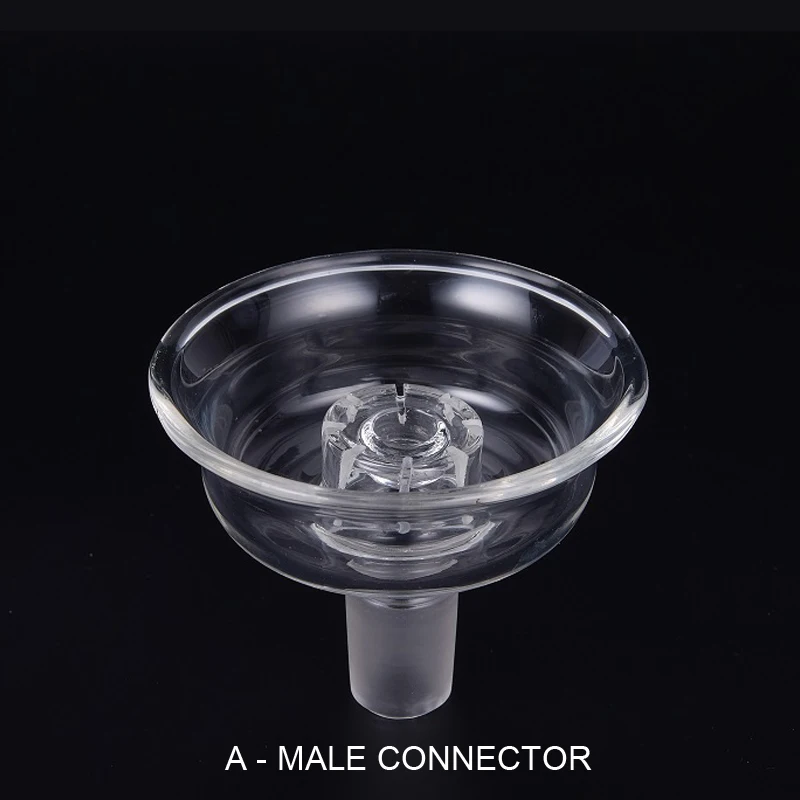 A-MALE CONNECTOR Dia18.8 мм разъем 75 мм Диаметр Стекло табак вкус чаша металлический уголь держатель кальян верхняя головка аксессуары - Цвет: A-MALE CONNECTOR