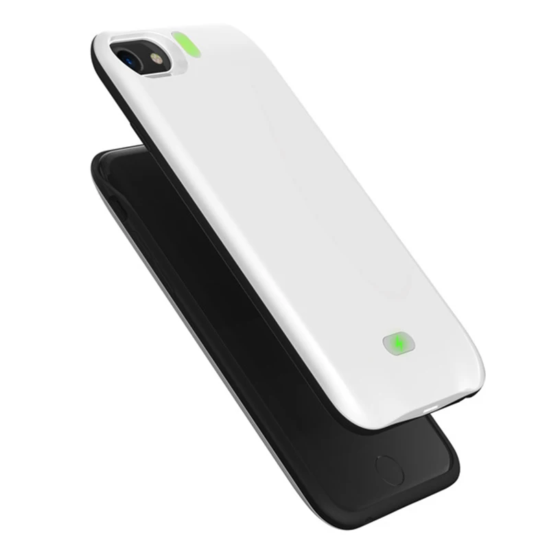 Белый 4000 мАч зарядное устройство чехол для iPhone 6 6s 7 8 батарея Чехол резервного питания банк для iPhone зарядный чехол повербанк чехол для телефона - Цвет: Белый