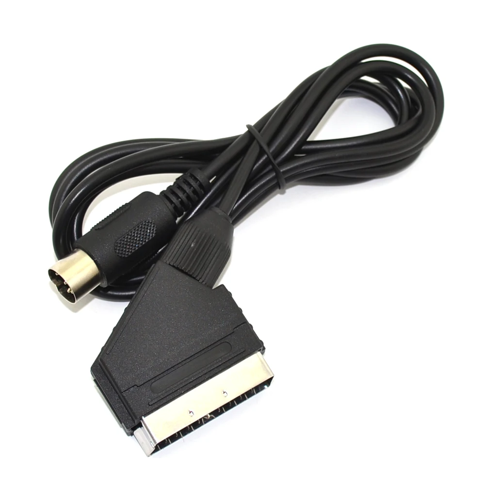 Высокое качество 1 8 м/6 футов EU версия V pin Scart кабель RGB AV кабели PAL для Sega Megadrive Genesis