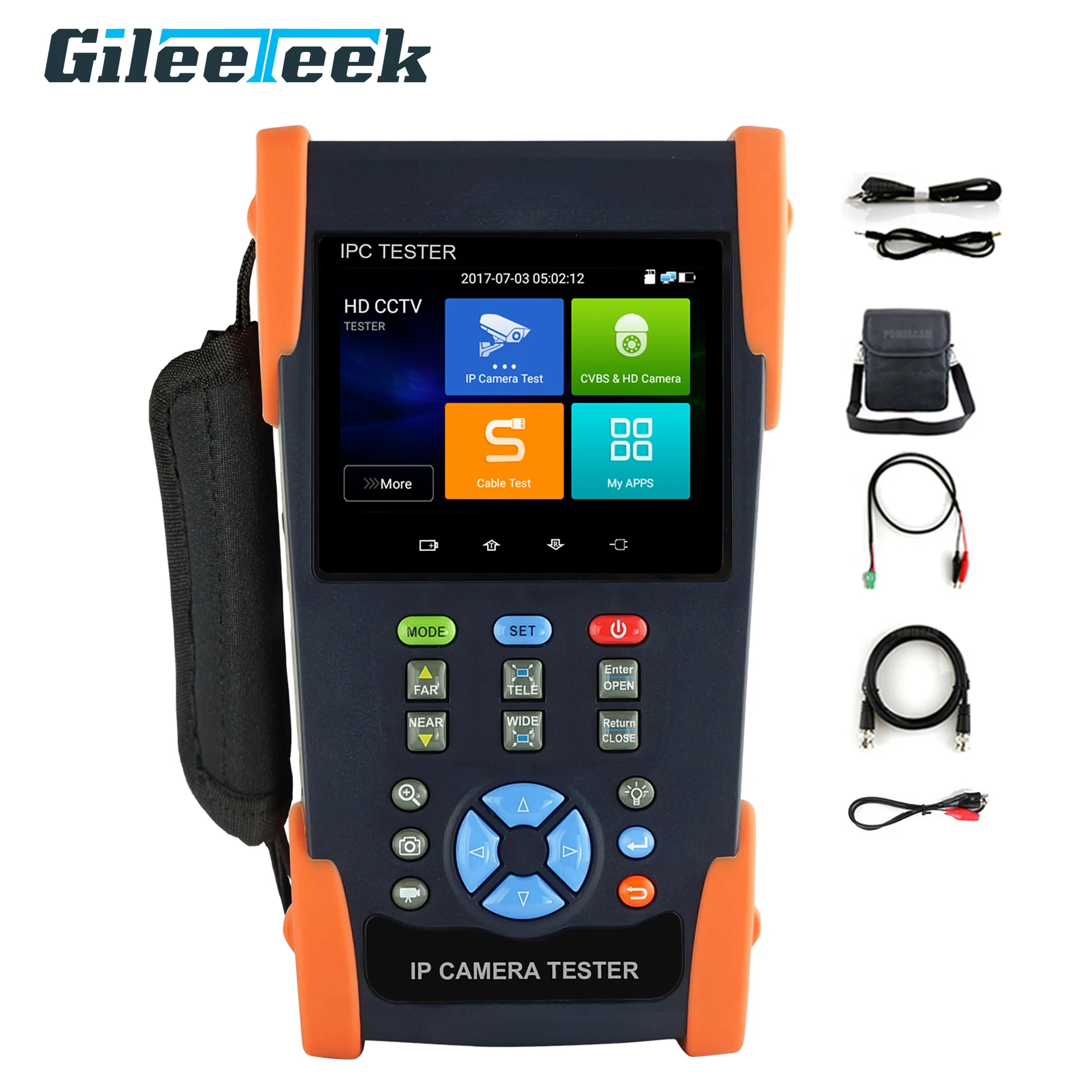 

IPC3500 Plus CCTV Tester H.265 4K IP Analog Camera tester monitor with WIFI PoE Cable tracer Digital multimeter