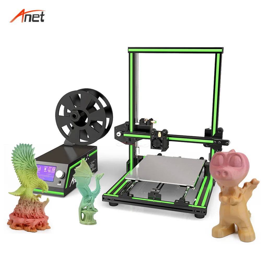 Anet E10 новая модель настольного 3d принтера металлическая рама высокоскоростная прототипирование
