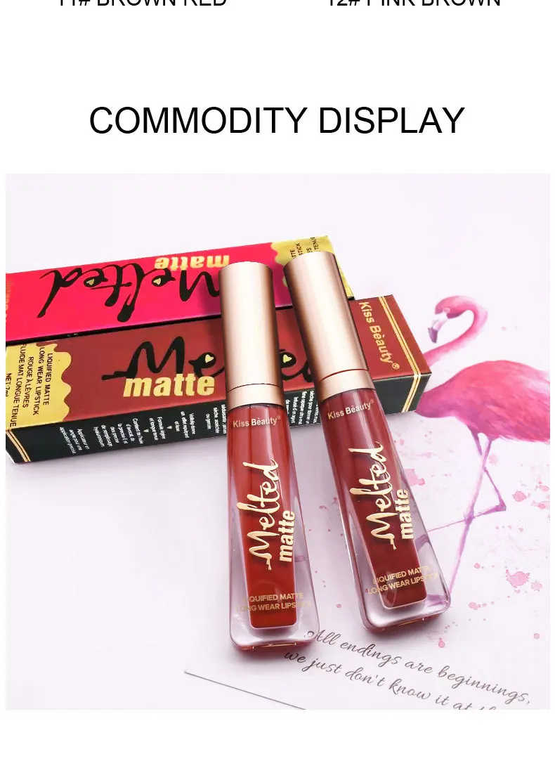 Kiss beauty матовый Водонепроницаемый Жидкий блеск для губ телесного цвета водонепроницаемый стойкий Блестящий Жидкий Макияж
