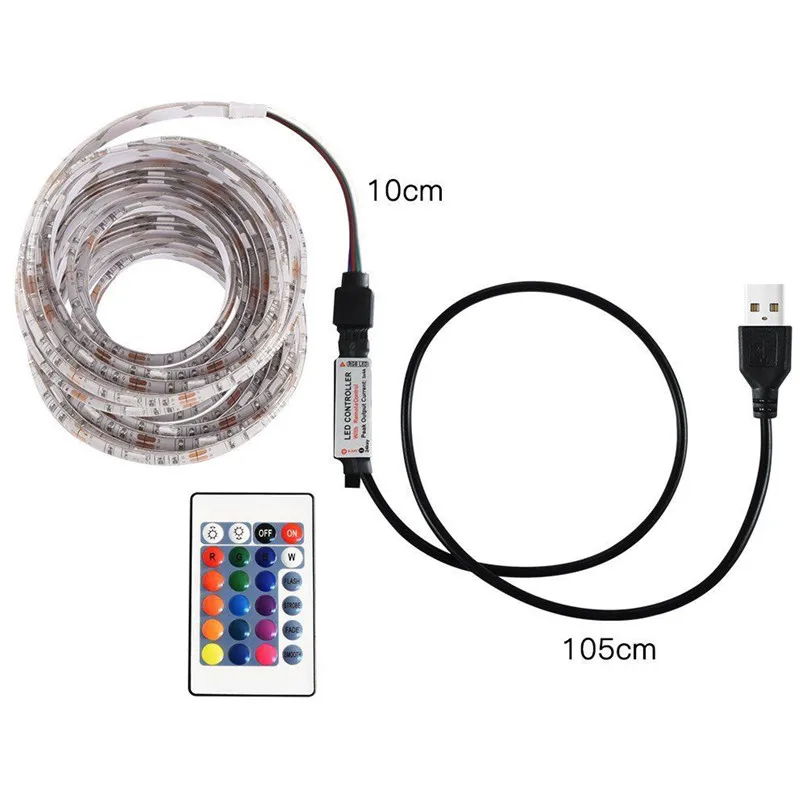 5050RGB USB Светодиодная лента лампа для ТВ задней панели изменение цвета + пульт