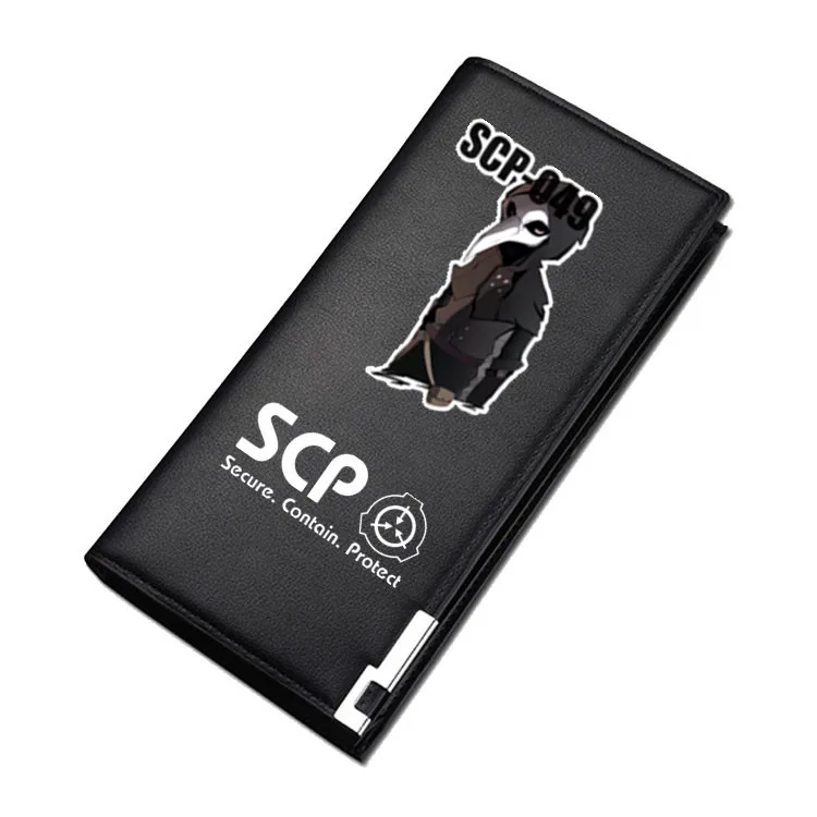 Высокое качество SCP безопасный защищающий Длинный кошелек мужские короткие кошельки из искусственной кожи Кошелек SCP мешок для денег подарок ID держатель для карт - Цвет: 7