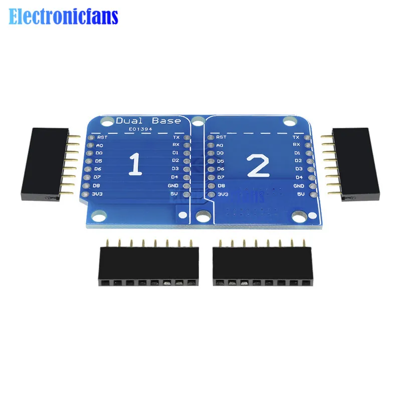 Для Wemos D1 Mini двойная розетка двойное основание щит NodeMCU ESP8266 макетная Базовая