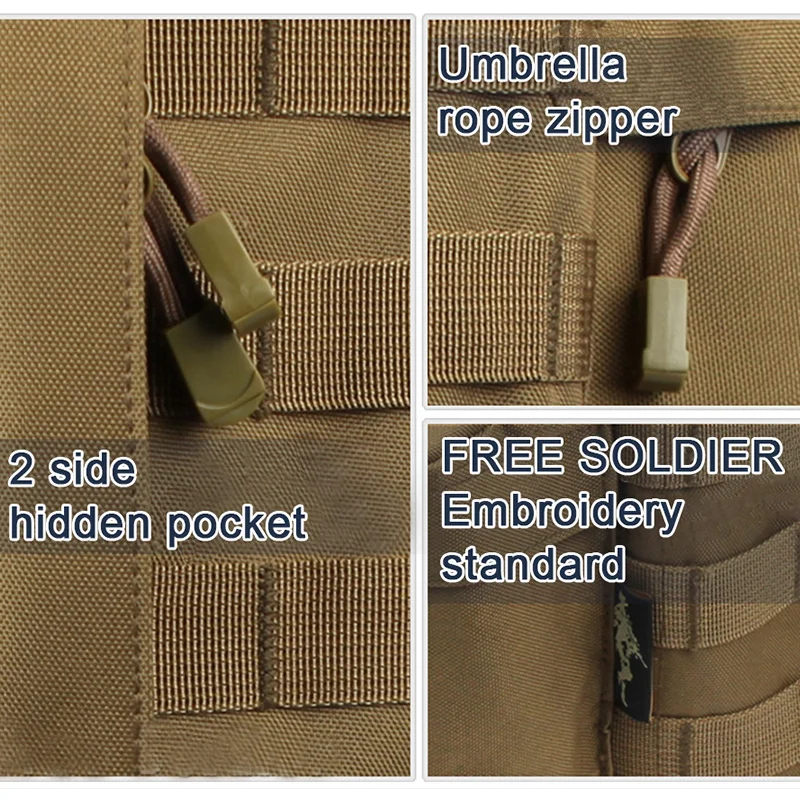 FREE SOLDIER Сумка ведро для подъема на гору и лагеря спорта штурмовой рюкзак