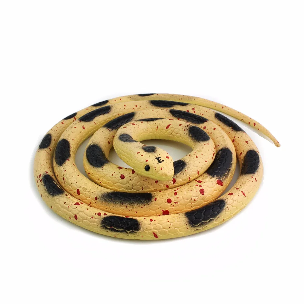 Wiben Хэллоуин Реалистичная мягкая резиновая змея поддельные модели животных 125 см