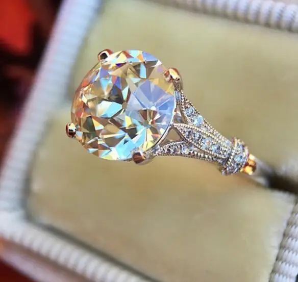 Серебряное обручальное кольцо с цирконием ювелирные кольца модные изделия из
