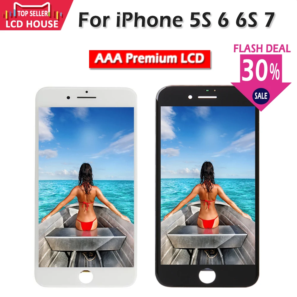 Качественный ЖК дисплей AAA для iPhone 6 6S 7 замена сенсорного экрана 5S без битых
