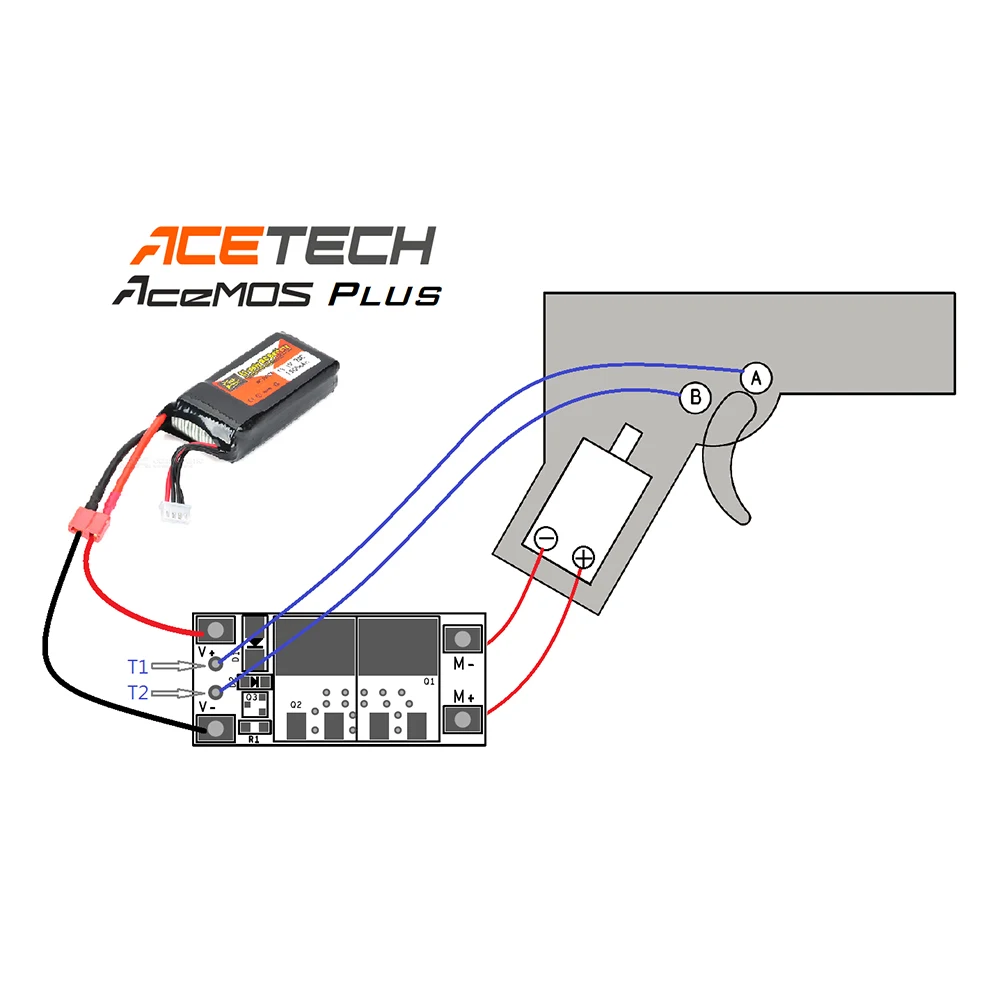 ACETECH AceMOS Plus Airsoft AEG mosfet низкое внутреннее сопротивление (параллельно)|Кронштейны и