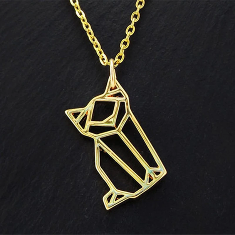 30pcs/lot New Fashion Cute Animal Necklace Jewelry Origami Cat Lucky Face Pendant Gift For Friend | Украшения и аксессуары