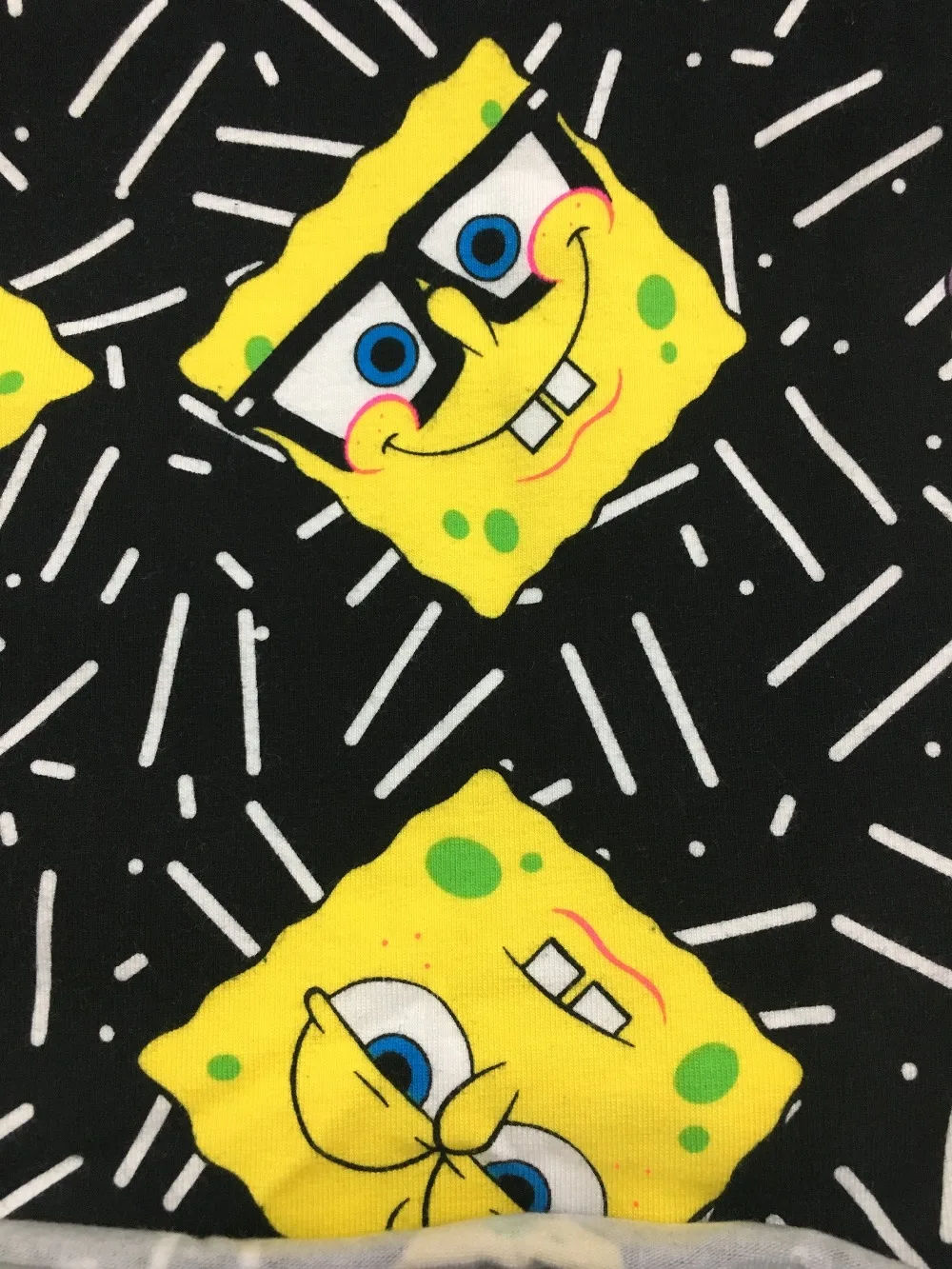 1 ярд Spongebobpattern хлопковая ткань с лайкрой Швейные DIY ширина 160 см