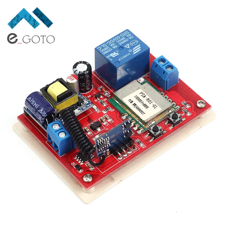 Wi-Fi 1 канал 220 В толчковой Self-замок модуль + 433 м Беспроводной удаленного Управление