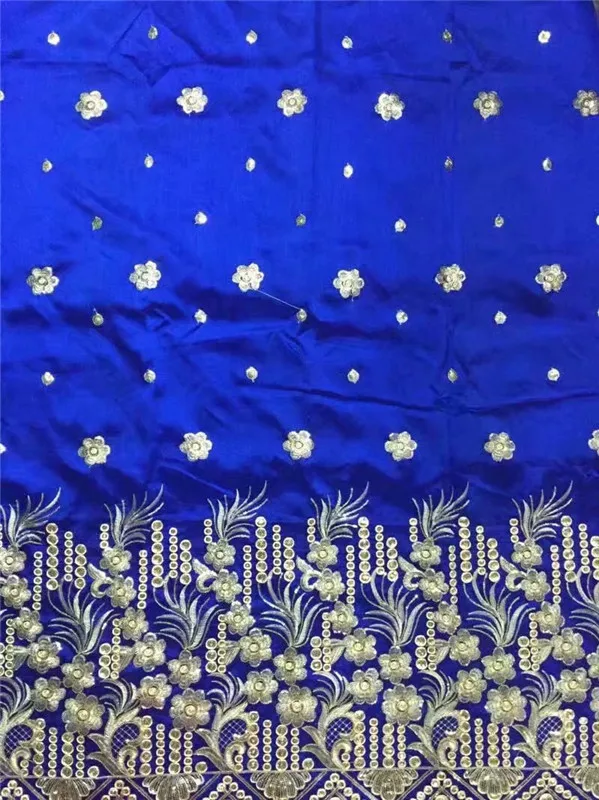 Королевский синий Джордж кружевной ткани с блестками 5 + 2 ярдов стиль новый