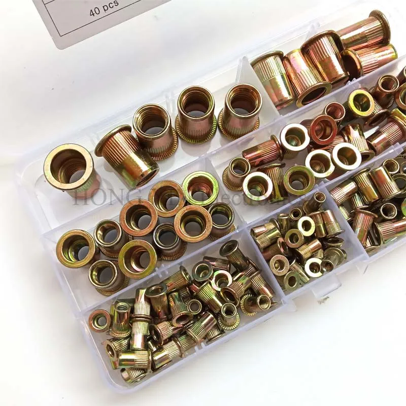 150 шт M3/M4/M5/M6/M8/M10/M12 углеродистая сталь плоская головка Резьбовая потайная гайка