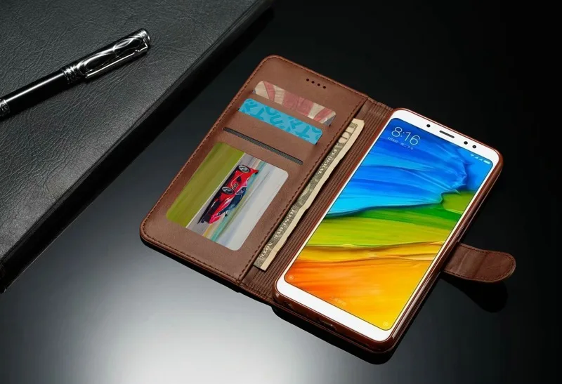 Роскошный кожаный флип-чехол для Coque Red Mi Note 5 5Pro 4 4X Capa Funda Etui защитный кошелек для телефона Полный Чехол аксессуары оболочка
