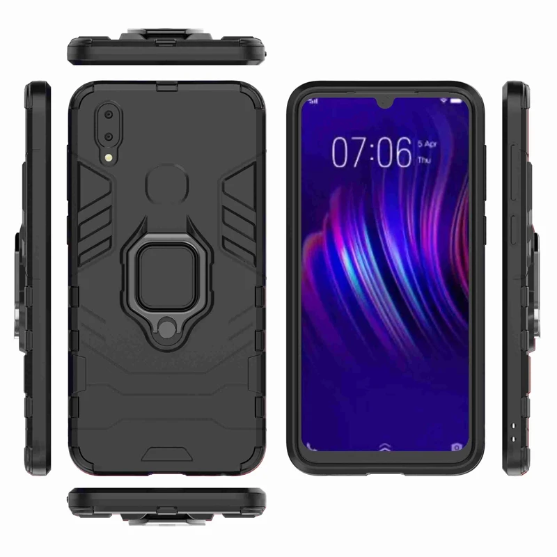 Защитный чехол для Vivo V11i V11 Pro X23 X27 с кольцом держателем Магнитный защитный V15 S1 iqoo
