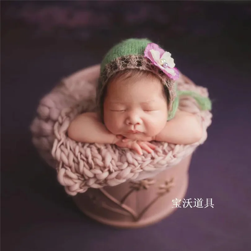 Newborn Baby bucket photography props Iron Baby basket for baby photo prop Newborn stand bucket