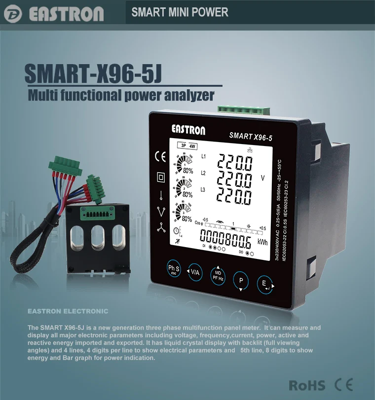 Умный трехфазный многофункциональный счетчик энергии|energy meter|meter energyphase energy meter |