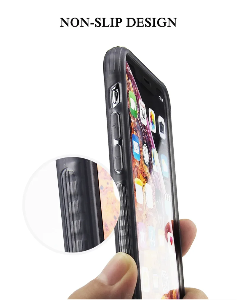 Простой Модный чехол для iPhone X XS MAX XR 6 6s 7 8 plus Ударопрочный Мягкий из ТПУ 12