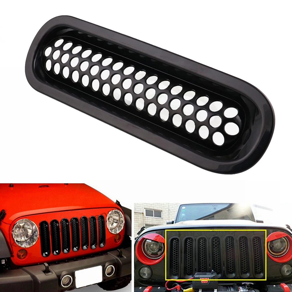 Автомобильный передний с капюшоном сетка Бампер решетка для 07 17 Jeep JK Wrangler