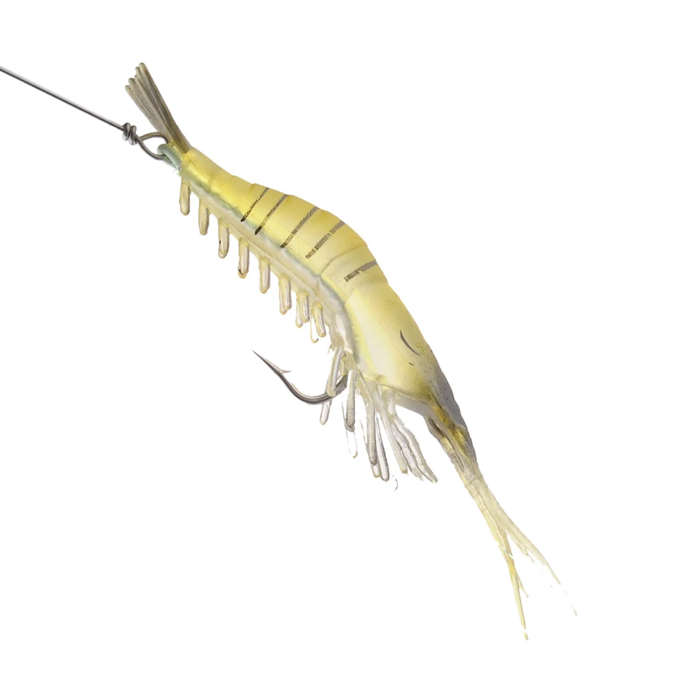 Набор светящихся рыболовных приманок в виде креветки 3 шт. 9 5 см 7 г приманка для