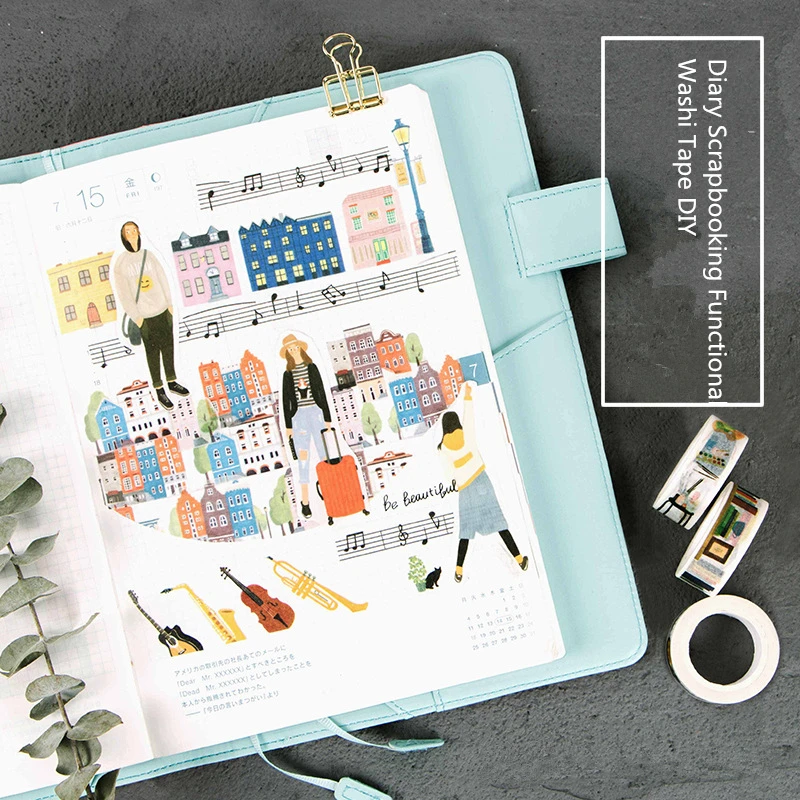 Coloffice City Series No trace васи лента японские канцелярские товары DIY дневник в стиле
