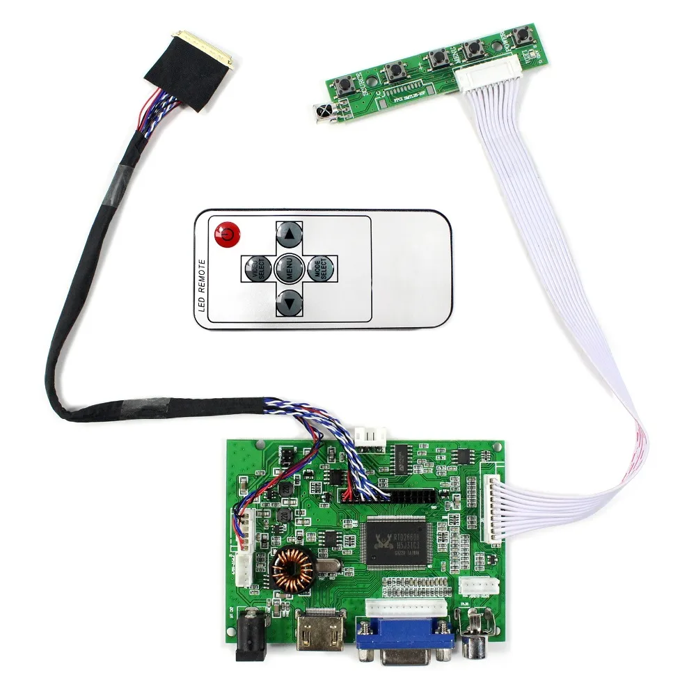 

HD MI VGA 2AV Audio LCD Controller Board VS-TY2662-V196 work for 14" B140XW02 15.6" B156XW02 LP156WH2 TL1366x768 LCD Screen