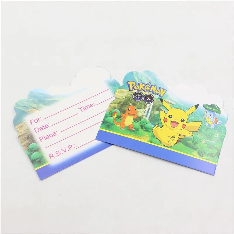 С рисунком Pokemon Go 106 шт./лот вечерние принадлежности столовые приборы с днем рождения Шум Maker День рождения баннер вечерние поставки