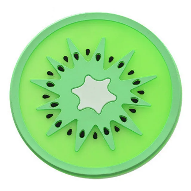 Kiwifruit 5pcs 5 шт. силиконовая подставка под кружку в форме фруктов Нескользящая изоляционная подставка подстаканник оранжевый/арбуз/карамбола/дракон фрукты/киви форма - Цвет: Kiwifruit 5pcs