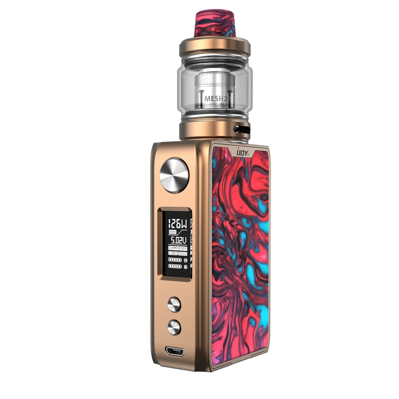 Оригинал IJOY SHOGUN JR Kit 126 Вт TC Mod Box Vape с Subohm TANK Mesh Coil электронная сигарета