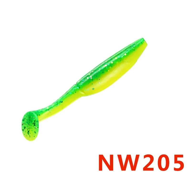 NW205 Noeby мягкие пластиковые рыболовные приманки T-хвост 4/6 шт. 70/125/150/100 мм силиконовые приманки easy shiner от ловля карпа, искусственная приманка воблер(wobbler - Цвет: NW205