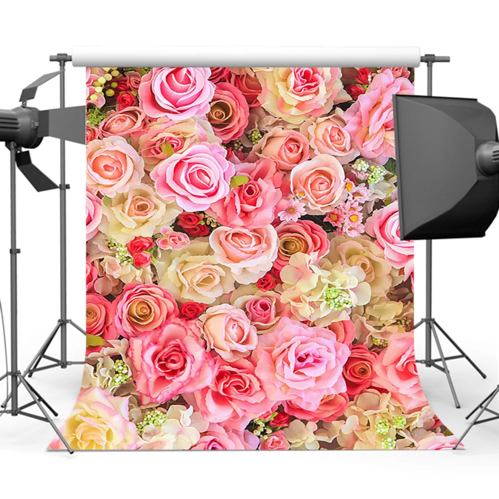 

Mother's Day Backdrop for Photography Colorful Rose Photo Background Romantic for Family Photographers Studio MW-079