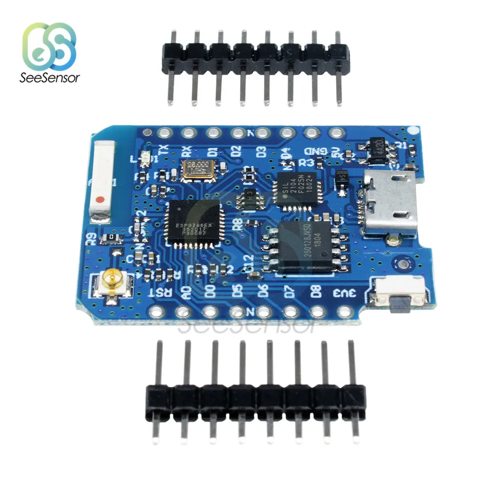 Внешний антенный разъем 16M Bytes NodeMCU WiFi макетная плата ESP8266 ESP 8266EX CP2104 Micro USB для WEMOS D1
