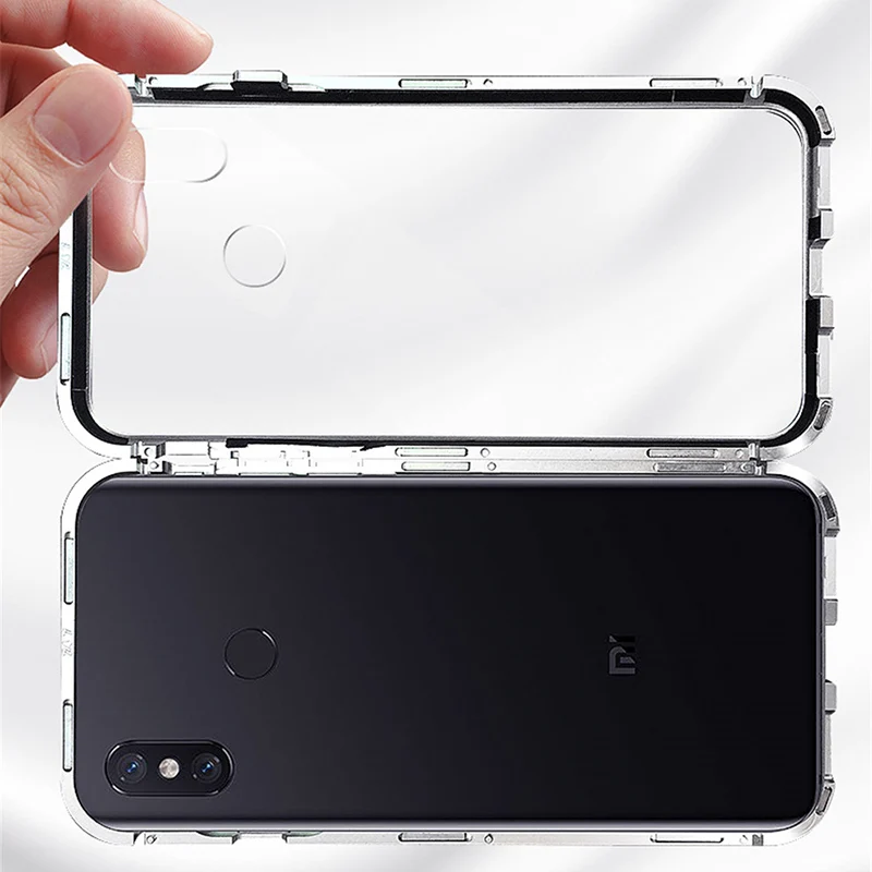 Магнитный адсорбционный металлический чехол для телефона Xiaomi Redmi Note 7 5 6 Pro 6A mi 8 lite