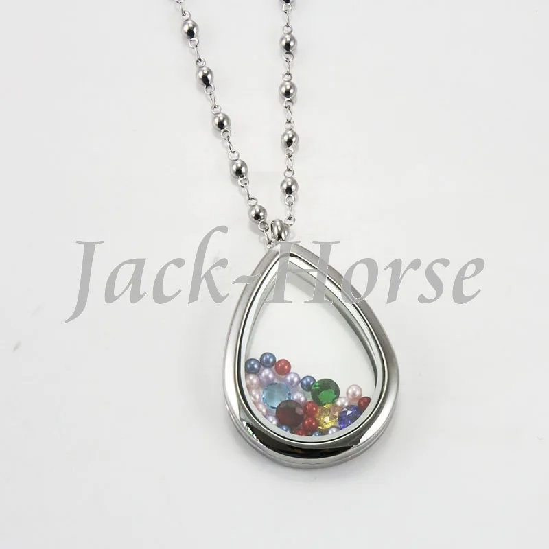 Новый плавающий медальон из нержавеющей стали 316 в форме капли воды! Плавающий |