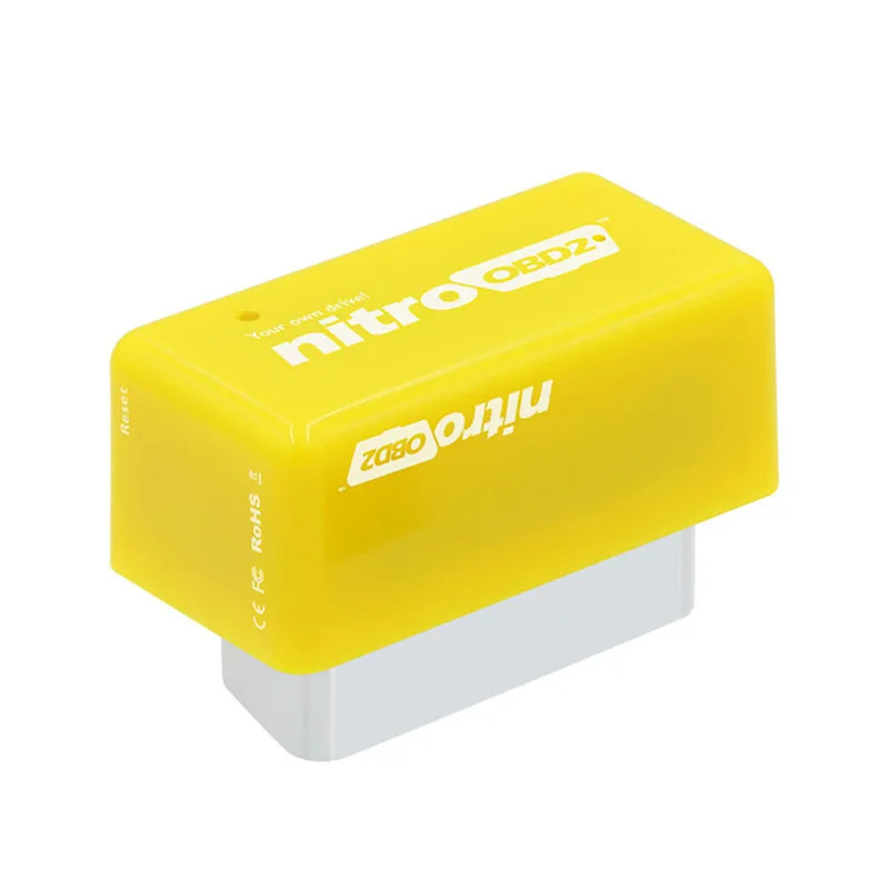 Авто ECU ChipTuning BOX Nitro OBD2 сканер для бензина Авто диагностическая производительность двигателя скорость NitroOBD2 экономия мощности желтый